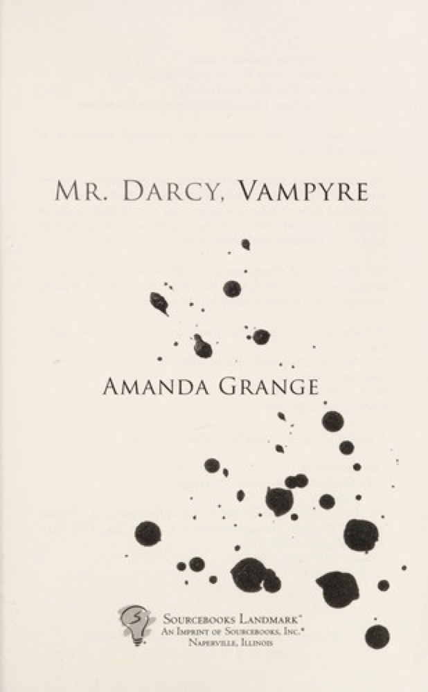 Mr. Darcy, Vampyre